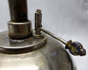 Twin mantle alcohol lamp auxillary burner with  extinguisher lever.jpg